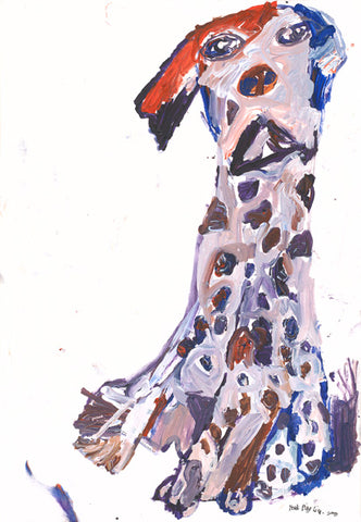 05413 Dog I- Painted at age 11 in 2005 - Print on A2 Fine Art Paper (42x59.4cm/ 16.5x23.3") or A1 Fine Art Paper (59.4x84.1cm/ 23.3x 33.1”)
