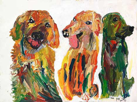 05411 My Dog II - Painted at age 11 (2005) -  Print on A2 Fine Art Paper (42x59.4cm/ 16.5x23.3") or A1 Fine Art Paper (59.4x84.1cm/ 23.3x 33.1”) or A0 (84.1x118.9cm/33.1x46.8”) - Limited Edition