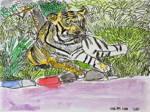 10403 Tiger III- Painted at age 16 -Print on A3 Size Paper - 11.6"x 16.5"