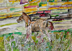 Original 11304 Horse - Painted in 2011 - With frame 72x95cm (28.3x37.4 inches) - Price do not include shipping cost