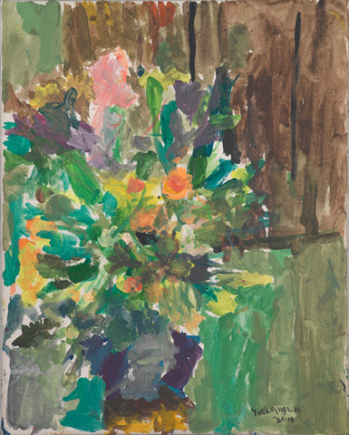 04522 Flowers  XI - Painted at age 10 (2004) - Print on A3 Size Paper (11.6"x 16.5" or 29.7x42.0cm)