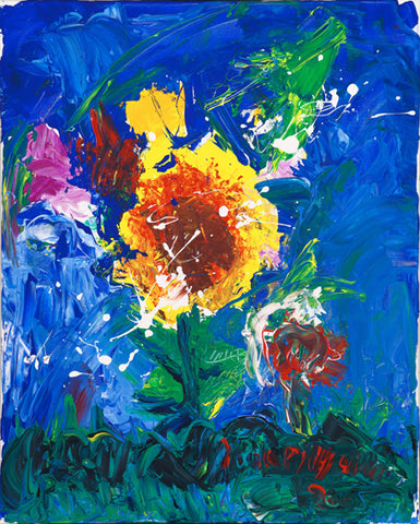 05505 Sunflowers II - Painted at age 11 (2005) - Print on A3 Size Paper (11.6"x 16.5" or 29.7x42.0cm)