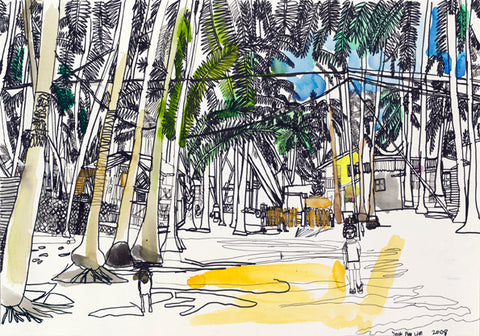 08901 Kampung - Painted at age 14 (2008) - Print on A3 Size Paper (11.6"x 16.5" / 29.7x42.0cm) - Limited Edition