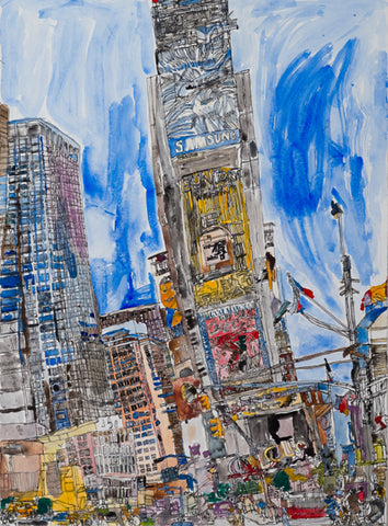 14003 New York  -- Painted in 2014 - Print on A2 Fine Art Paper (42x59.4cm/ 16.5x23.3") or A1 Fine Art Paper (59.4x84.1cm/ 23.3x 33.1”) or A0 Fine Art Paper (84.1x118.9cm/33.1x46.8”)