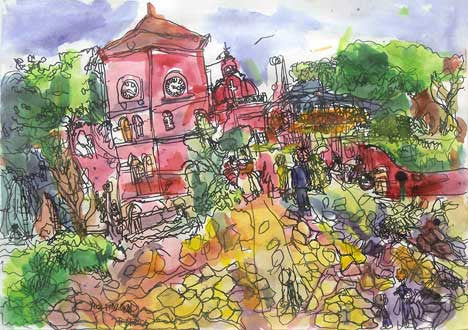 05105 Christ Church Malacca III - Painted at age 11-Print on A3 Paper -29.7x42.0cm / 11.6"x 16.5"( Limited Edition)