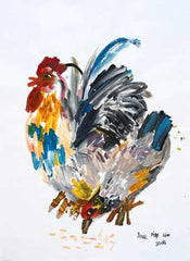05402 Rooster (Prosperous year I)  - Painted at age 11 (2005) - Print on A2 Fine Art Paper (42x59.4cm/ 16.5x23.3") or A1 Fine Art Paper ( 59.4x84.1 cm) or A0 Fine Art Paper (84.1x118.9cm) - Limited Edition