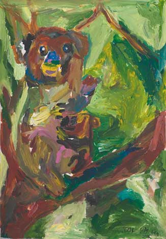 05409 Koala II - Painted at age 11 - Print on A3 size paper (29.7x42.0cm / 11.6"x 16.5") or A4 size paper (21x29.7 cm/ 21x29.7”)