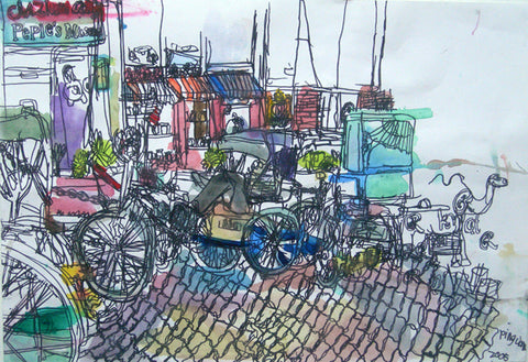 05902 Trishaw - Painted at age 11 - print on 24" Canvas