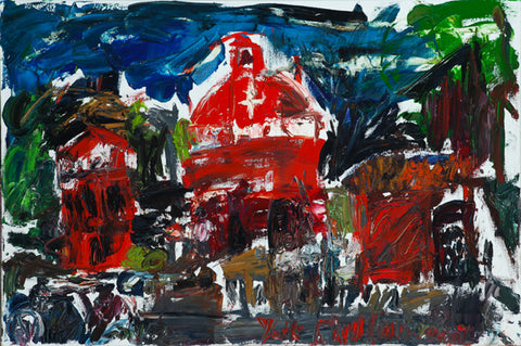 Original 07105 Christ Church VI- Painted in 2007 at the age of 13 - 60x90cm (23.6x35.4 inches)