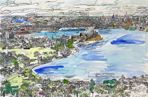 10001 Sydney - Painted in 2010 at age 16 - Print on A2 Fine Art Paper (42x59.4cm/ 16.5x23.3") or A1 Fine Art Paper ( 59.4x84.1 cm) or A0 Fine Art Paper (84.1x118.9cm) - Limited Edition