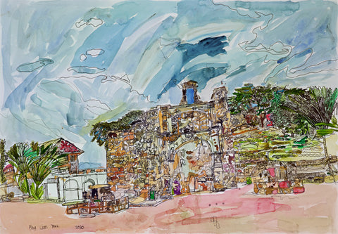 Original 10113 A Famosa, Melaka, Malaysia - Painted in 2010 - 52x75cm (20.4x29.5 inches)