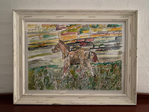 Original 10303 Horse - Painted in 2011 - With frame 72x95cm (28.3x37.4 inches) - Price do not include shipping cost