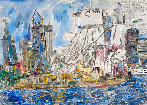Original 15003 Sydney Opera House - Painted in 2015 - 50x70cm (19.6x27.5 inches)