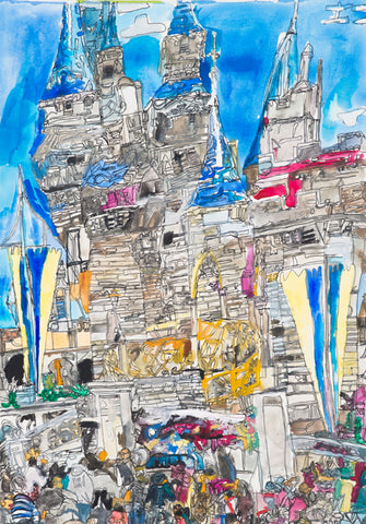 Original 15006 Castle - Painted in 2015 -42x59.4cm (16.5x23.3 inches)