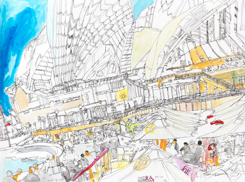 Original 16004 Sydney Opera House - Painted in 2016 - 57x76cm (22.4x29.9 inches)