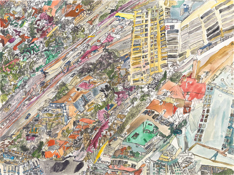 Original 16005 Sydney City - Painted in 2016 - 57x76cm (22.4x29,9 inches)