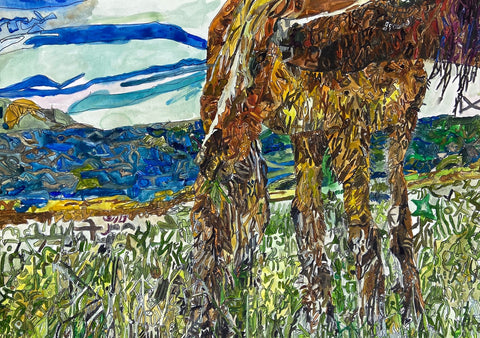 Original 20302 Horse -  Painted in 2020 - 41x59cm (16.5x23.2 inches)
