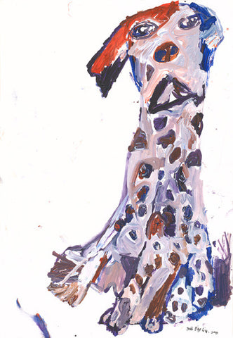 05413 My Dog I - Painted at age 11 -Print on A3 size paper (29.7x42.0cm / 11.6"x 16.5") or A4 size paper (21x29.7 cm/ 21x29.7”)
